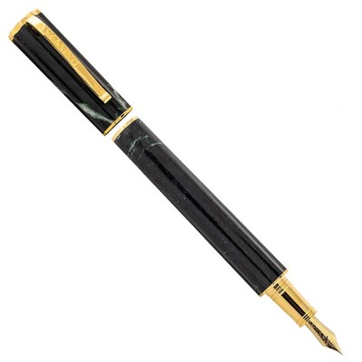 Visconti 18K Gold Nib Fountain Pen San Miniato Al Monte Green Marble