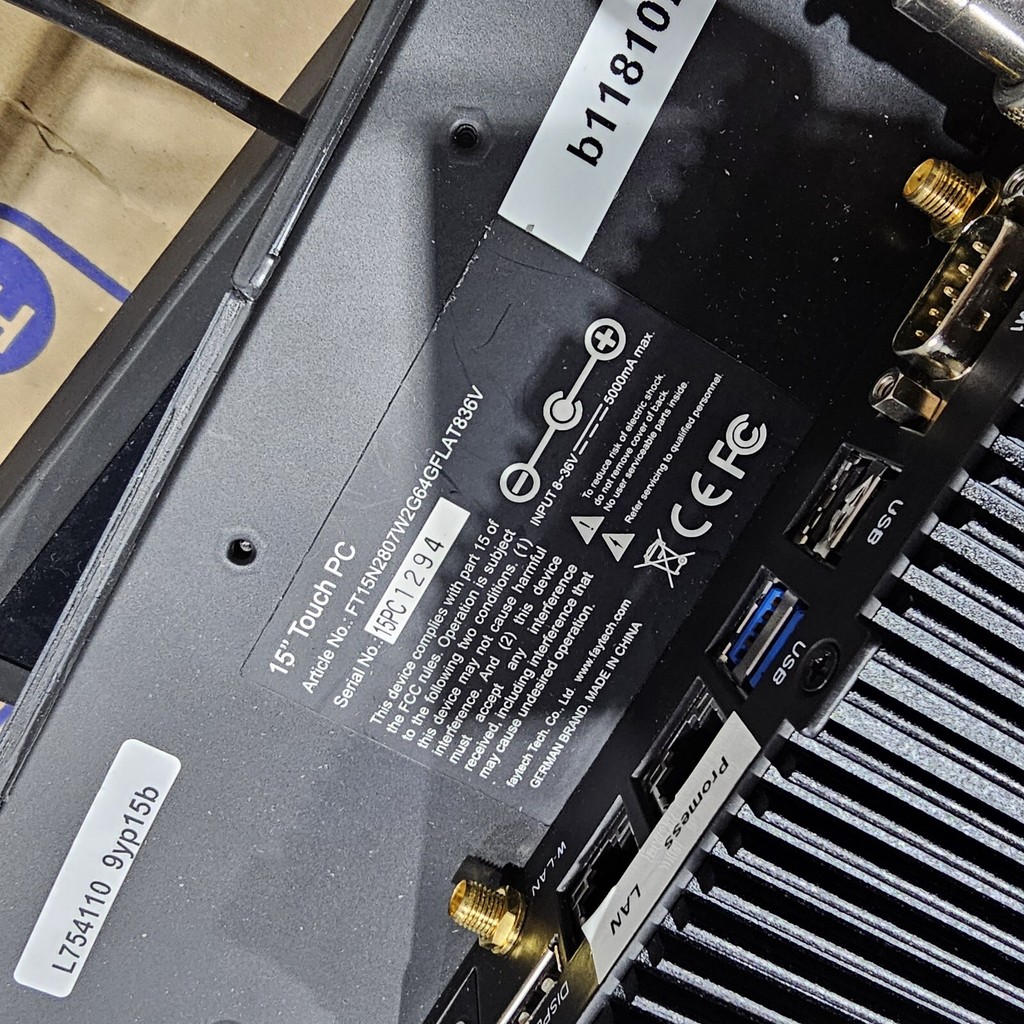 Faytech FT15N2807W2G64GFLAT836V W2G64GFlaT836V HMI — 5