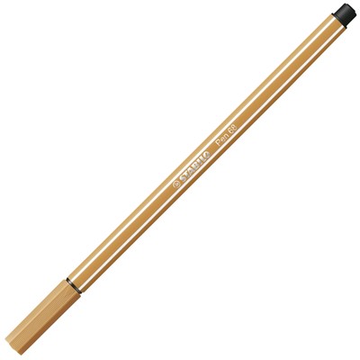 STABILO Pen 68 Drawing Pens Medium Tip 1 mm Dark Ochre Pack of 6