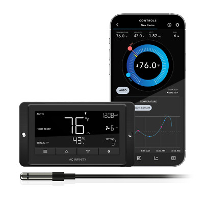CONTROLLER 67, Temperature and Humidity Bluetooth Fan Controller with Timers
