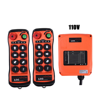 12V-380V AC DC Hoist Crane Remote Radio Wireless Industrial Controller 8 Button