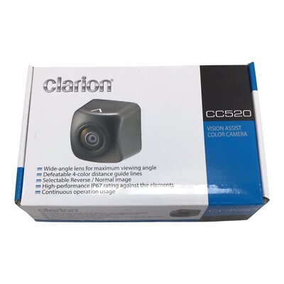 Clarion CC520 Universal Rear-View Camera With Distance Guide Lines New Open Box