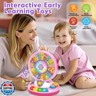 Toys for 1 2 3 Years Old Boys Girls, Musical Spin and Sing Alphabet Zoo with Lights and Sounds, Learning Educational Toys for Toddler 1-3, Christmas Birthday Gifts for Baby Kids Age 6-9-12-18 Months