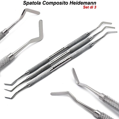 Dentale Heidemann Composito Restaurativo Otturazione Miscelazione Spatola 3 pz