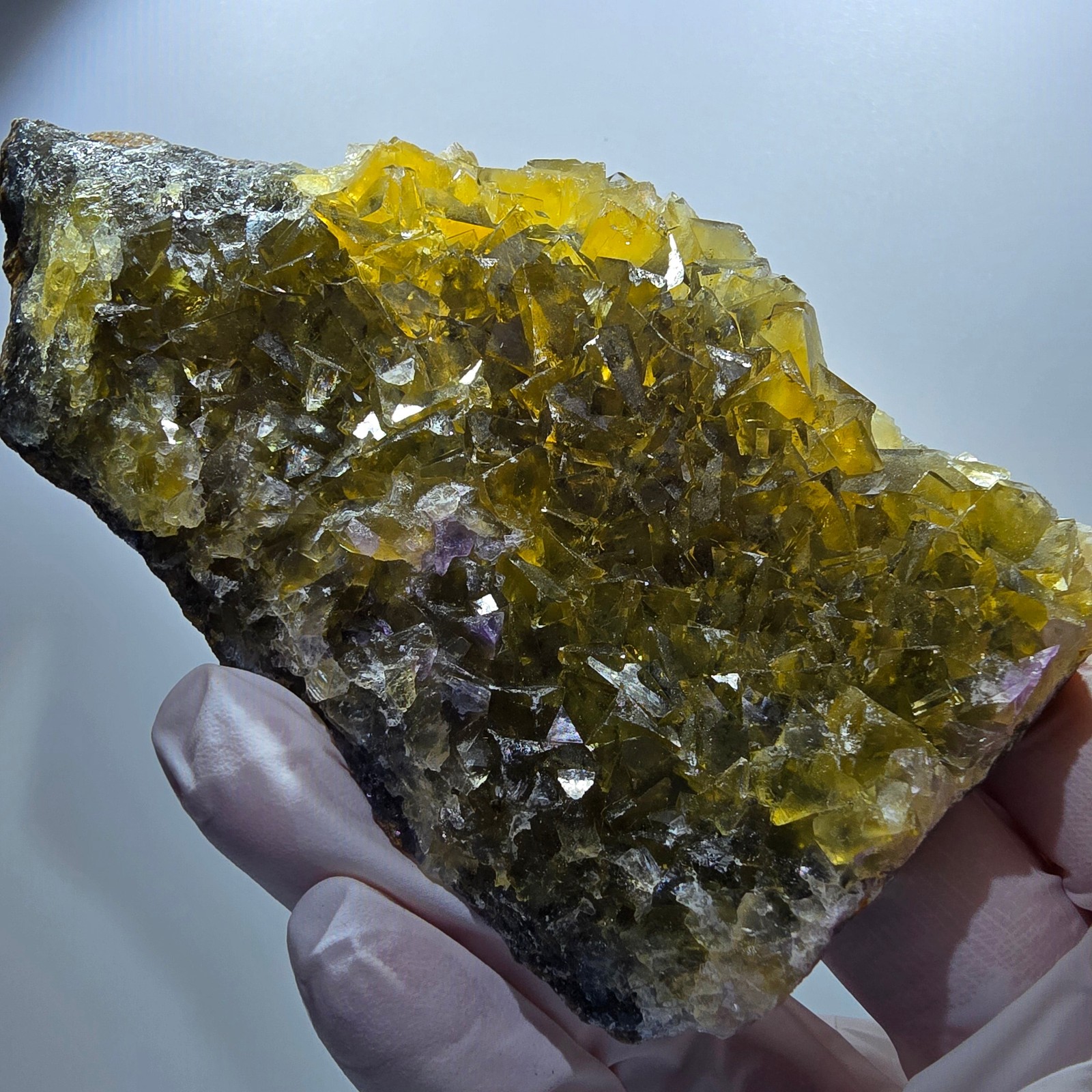 Phantom Fluorite Cube Specimen, Yellow Honey Pocket Mine Okorusu Namibia