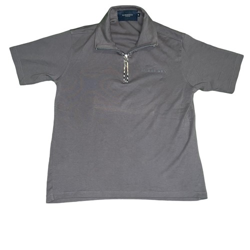 Burberry London Grey Zip Up Polo Shirt Size Medium | eBay