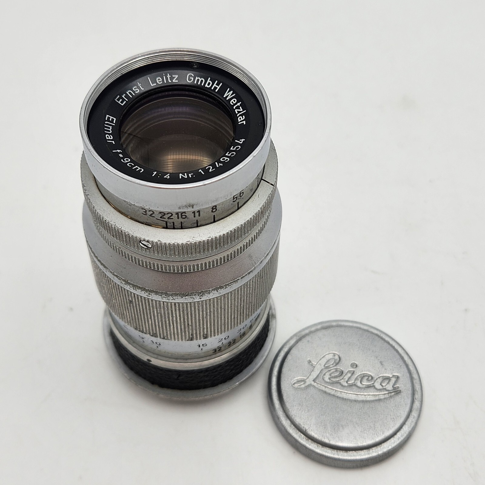 Leica ライカ Elmar エルマー 90mm F4 L39 Leica Leitz Wetzlar Elmar 9cm 90mm F4 Prime Lens & Front Cap