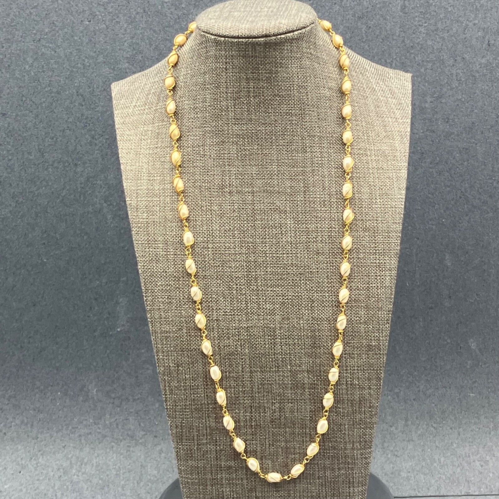 ◆VINTAGE HOLLYWOOD◆ Double Ring Pearl Necklace VH2479NE007 VINTAGE HOLLYWOOD】Double Ring Pearl Necklace_VH2479NE007M