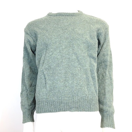 Doogan Donegal Men's Luxury Knit Sweater Elbow Patches Green Sz S