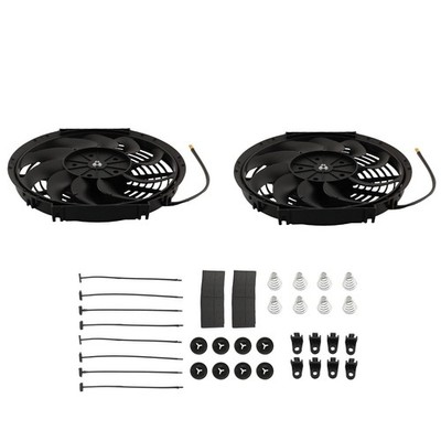12 inch High Performance Kit 1730CFM for Universal Radiator Cooling Black