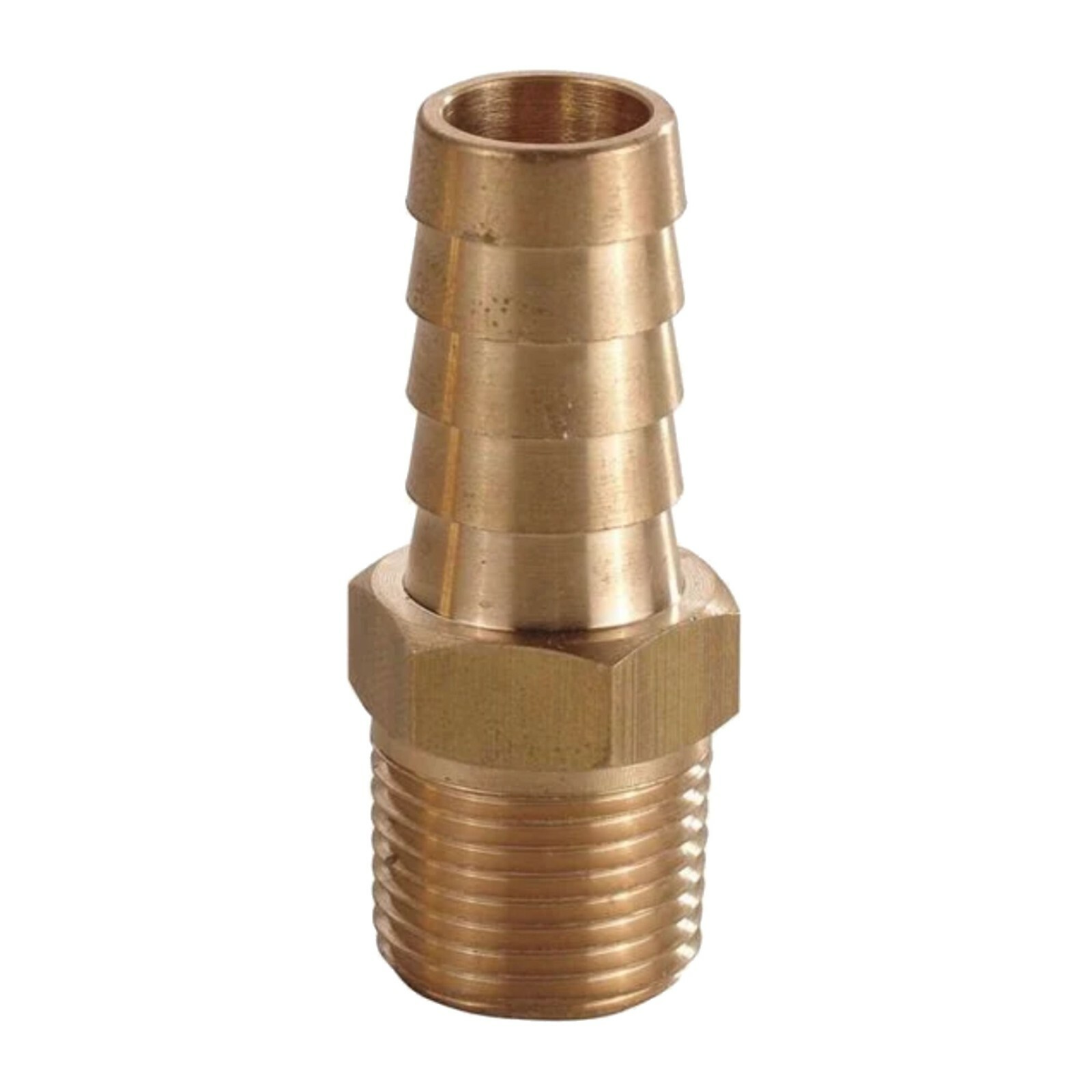 3/8" Brass Hose Barb Nipple X 1/4" Male NPT Threads for CO2, Gas, Air PACK OF 4