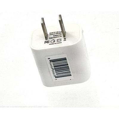 Universal USB Wall Charger Block 5V 2.1A Power Adapter White Model TC1-DU-2.1A