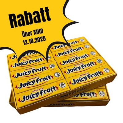 Wrigley's Juicy Fruit Kaugummi, 40 Päckchen (200 Stück) - MHD: 12.10.2025
