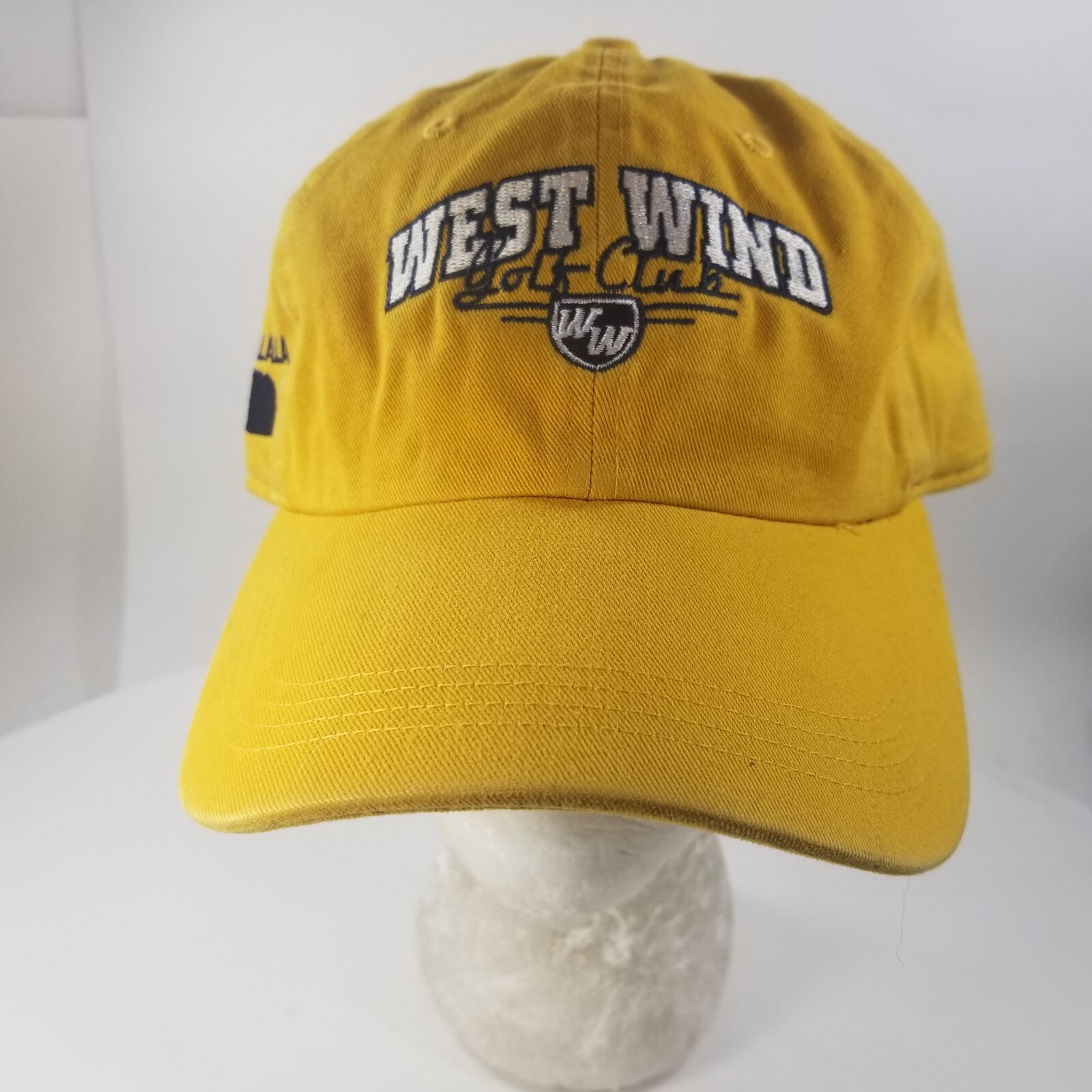 West Wind Golf Club Hat Cap Adjustable Ogallala Yellow Strapback