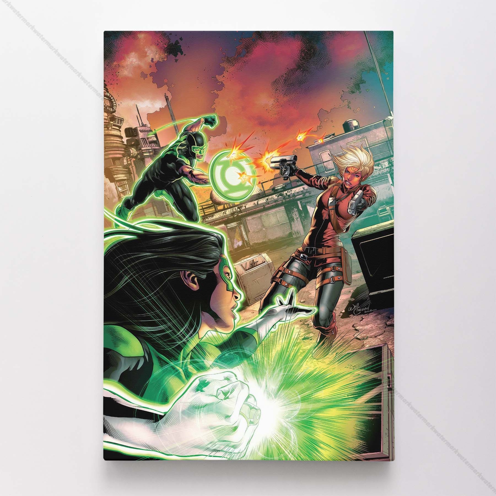 Green Latern Poster Canvas DC Comic Book Cover Art Print #36985