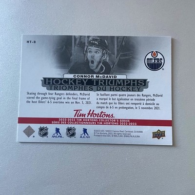 2022 Upper Deck Tim Hortons Collectors #HT-8 Connor McDavid Hockey Triumphs