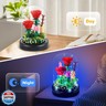 ZQJKLE Flower Bouquets Building Sets with LED String Light and Dust Cover, 593 Pcs Red Rose Bouquet Building Block Gifts for Mothers Day, Valentines Day, Birthday, Anniversary, Christmas