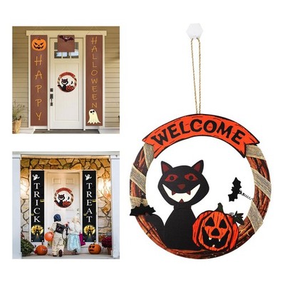 Funny Halloween Wreath Halloween Office Party Intérieur Extérieur Décor