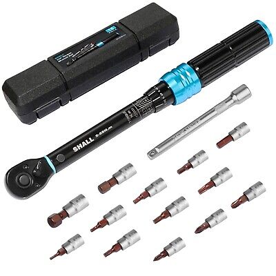 SHALL 1/4'' 3/8''1/2'' Torque Wrench Set,2-220Nm Dual Direction Adjustable 72 Tooth