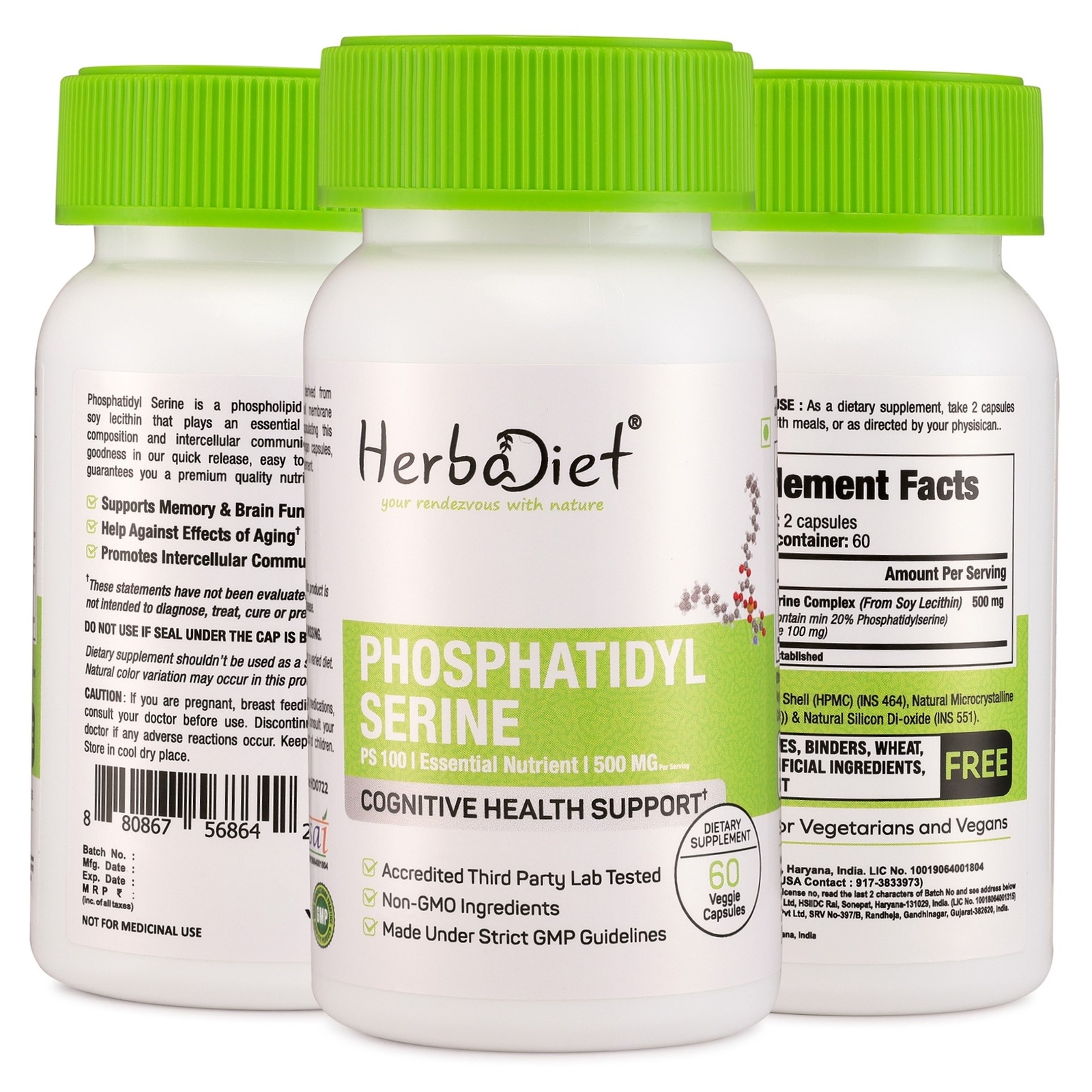 Phosphatidylserine Nootropics Capsules HIGH STRENGTH Memory Boost Brain Health - Picture 4 of 4