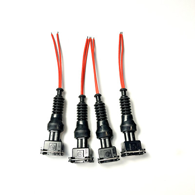 4x EV1 Junior Power Timer Pigtail w Boot Audi VW Ford for Bosch DSM Siemens Deka