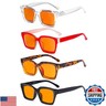 Eyekepper 4 Pack Ladies Computer Glasses Oversized Square Design Blue Light Filter Readers Orange Tinted +1.25