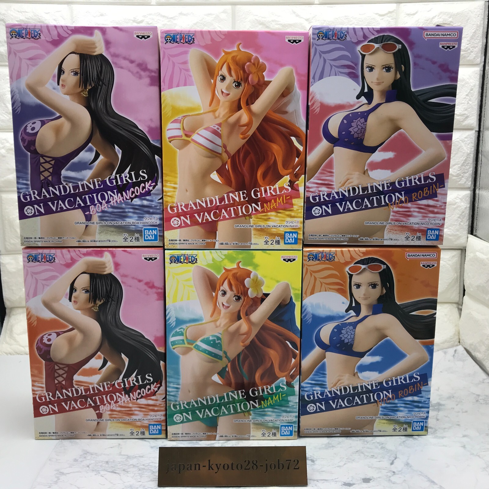 GRANDLINE GIRLS ON VACATION　ナミ　ロビン　ハンコック One Piece Boa Hancock Nami Robin Figure Set of 6 GRANDLINE