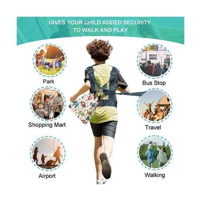 Safety Harness with Leash for Autism, Adjustable Walking Harness with Tether and Pouch, Prevent Autistic Special Needs ADHD Active Child Wandering and Eloping Outdoors, Child Elopement Leash Additional Image