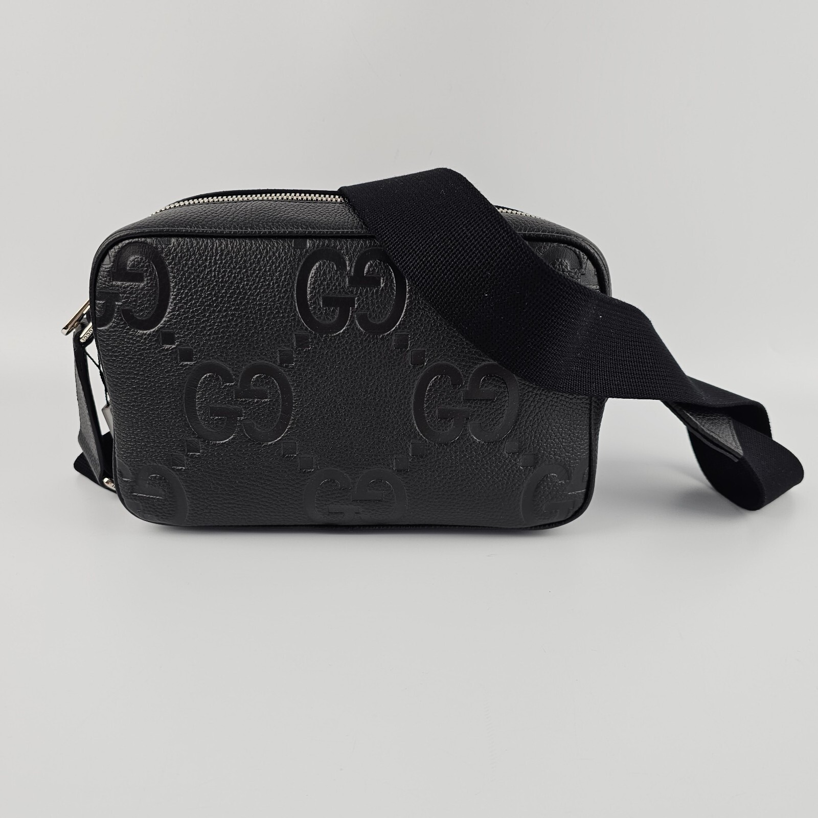 ☆送料・関税込☆GUCCI★GG メッセンジャーバッグ★BLACK★ GUCCI Black Jumbo GG Leather Medium Messenger Bag New