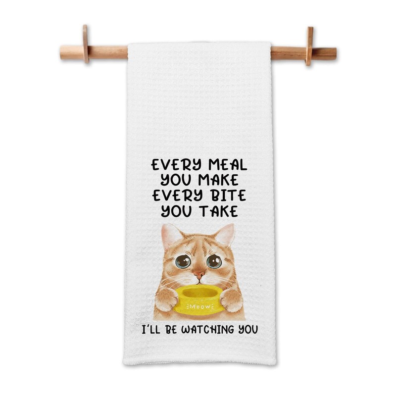 Funny Cat Kitchen Towels Every Meal You Make Hand Dish