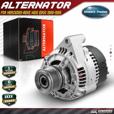 Alternator for Mercedes-Benz E300 W210 1998 1999 90A CW 6Groove Clutch Pulley