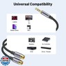 MOSWAG 3.5mm to Dual RCA Audio Cable 2 Packs,3.5mm Male to 2 RCA Female Headphone Jack to RCA Stereo Audio Adapter Compatible with Headphones,Home System,Car Stereo,iPods,iPhones,MP3 Players and More