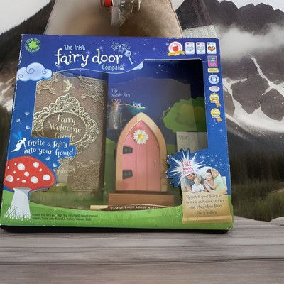 The Irish Fairy Door Company PINK Door - Stepping Stones Magic Key NEW