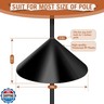 Wide Squirrel Baffle for Bird Feeder Pole, Outdoor Pole Mount Stopper and Guard,Squirrel Proof Cone (1 Pack, Black)