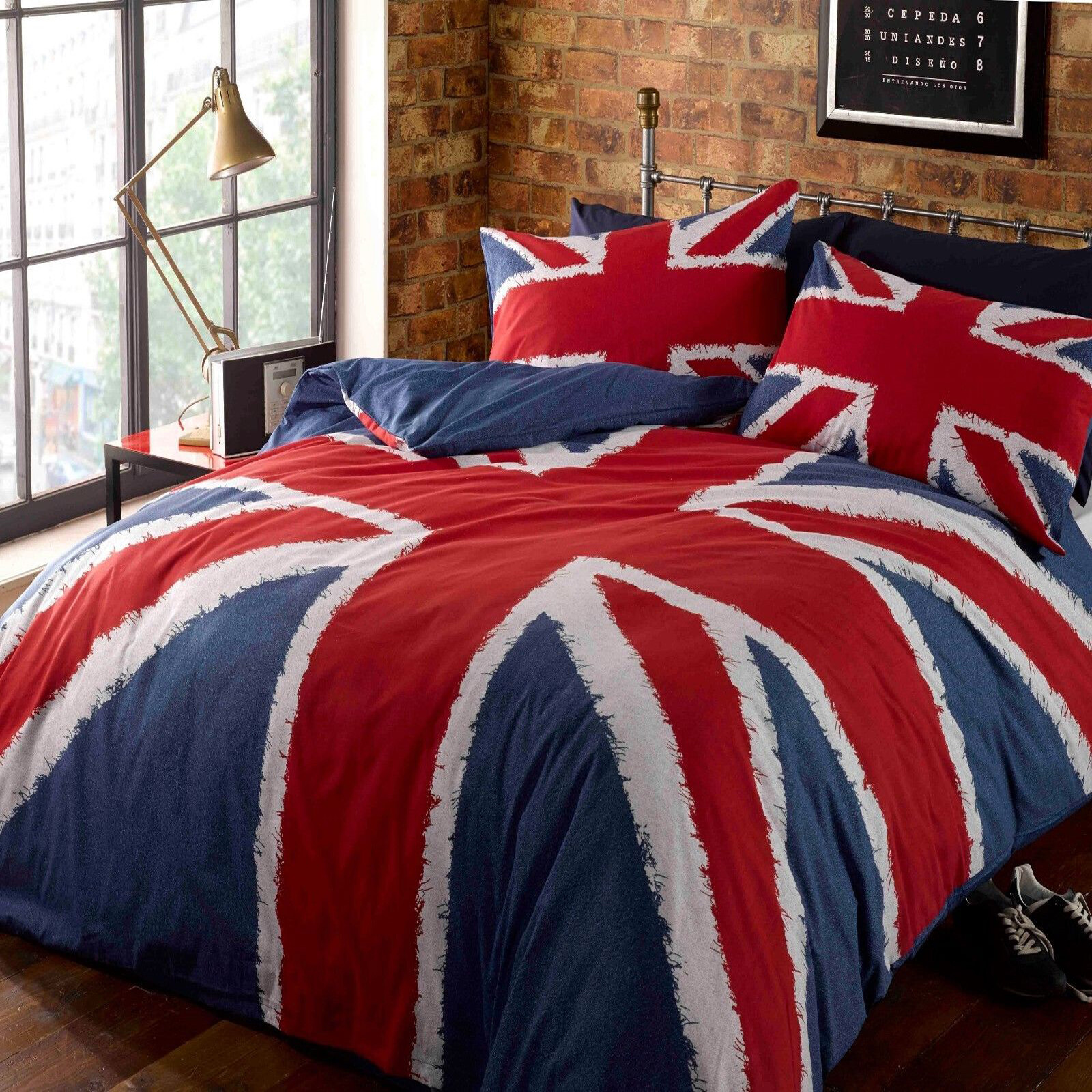 Union Jack British Flag Style Duvet Cover Quilt Cover Set Bedding