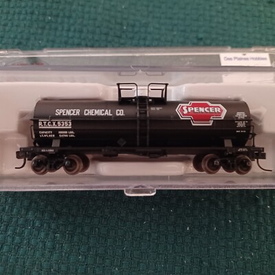 Atlas Model RR, N gauge, 11,000 gal. Tank Car, Spencer Chemical, Car #5353, 2002