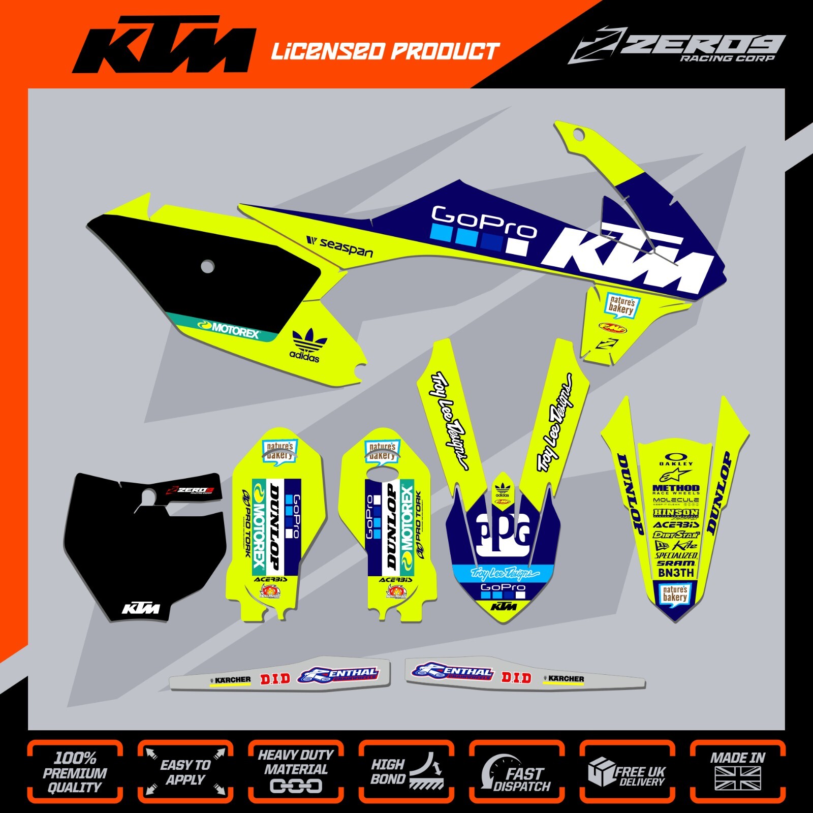 KTM 85 MOTOCROSS GRAPHICS MX GRAPHICS KIT DECALS STICKERS SX 85 PRO G 19 YEL