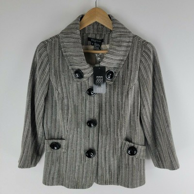 NWT Etcetera womens large snap button jacket fully lined collared sz 8