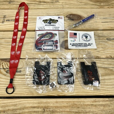 LOT USA OLYMPIC SOUVENIRS Lanyard, Luggage Tags, Cell Phone Pocket