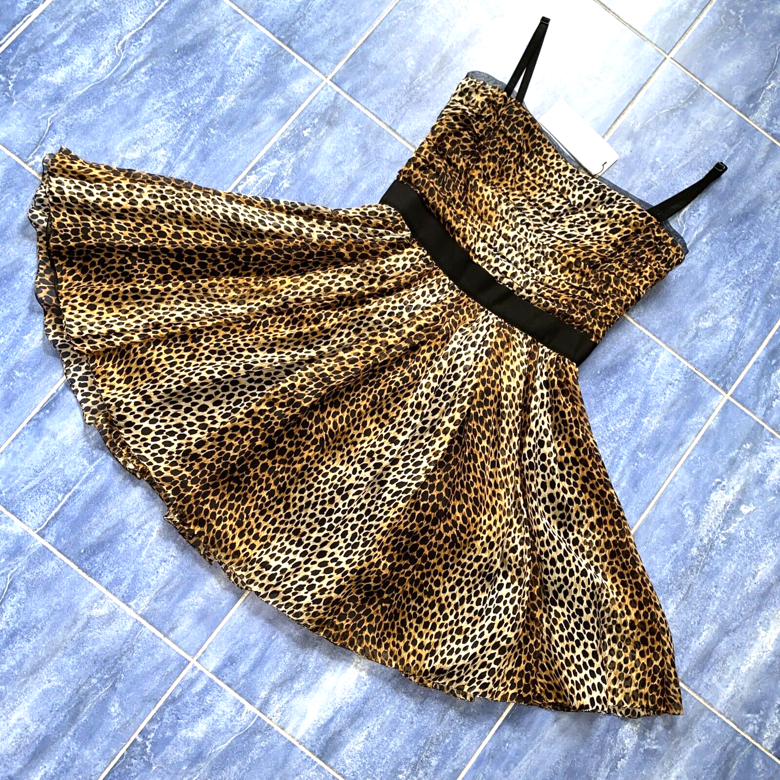 Dolce & Gabbana Dress Y2K Vintage Sheer Silk Animal Print