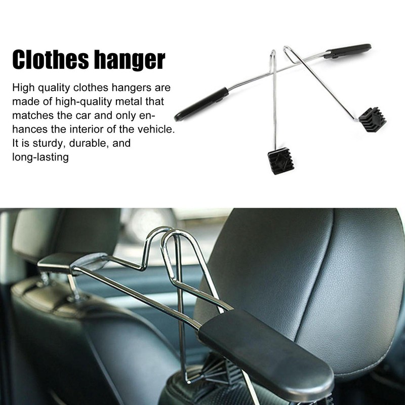 Car Suit Hanger Clothes Rack Headrest Hanger Stainless Steel Adjustable Hanger