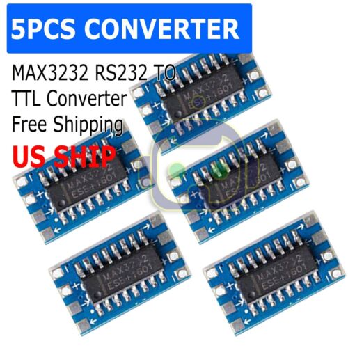 5pcs Mini Rs232 To Ttl Max3232 Converter Adaptor Module Serial Port Board