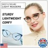 OCCI CHIARI Women Stylish Round Reading Glasses for Reader 1.0 1.25 1.5 1.75 2.0 2.5 3.0 3.5 4.0 5.0 6.0 (Brown, 400)