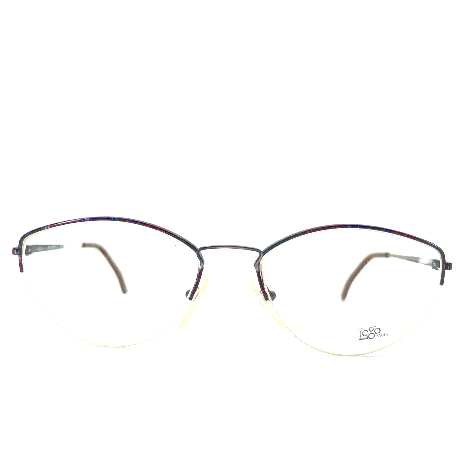 Vintage logo paris 295 06 301 Eyeglasses Multicolor Half Rim Frames 57-19 135 mm