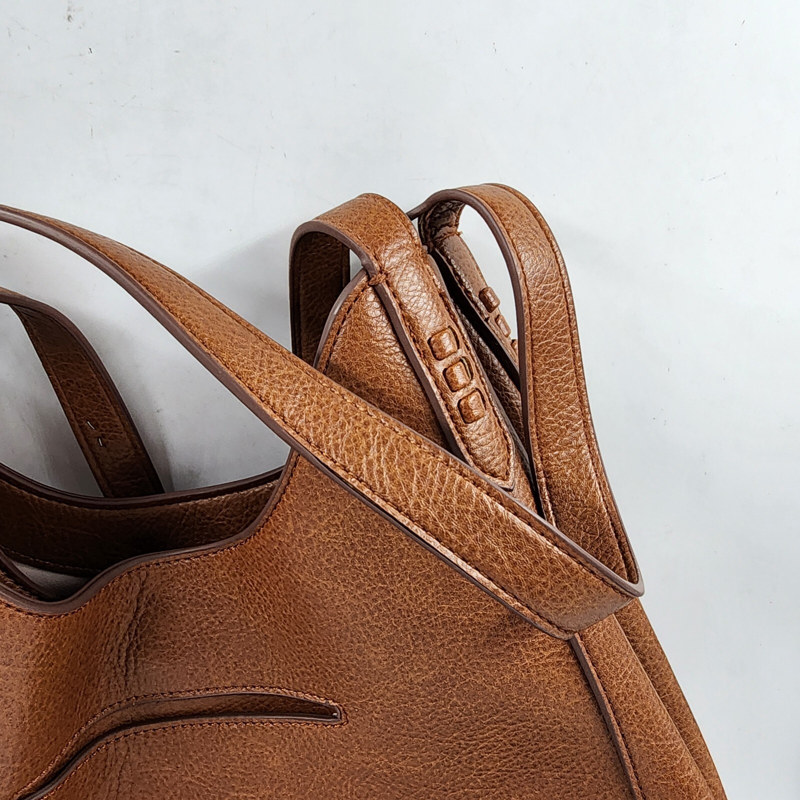 Style & Co Whip-Stitch Soft 4-Poster Tote Bag Women's Brown