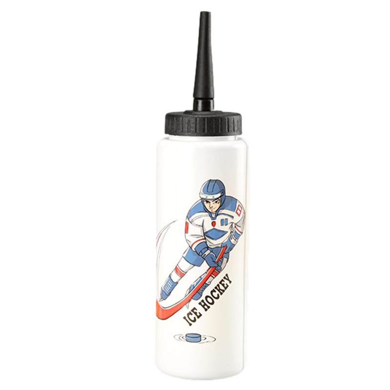 Hockey Water Bottle 1 Liter Portable Sports Water Bottle With Long Straw