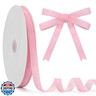 GHGMAO Pink Velvet Ribbon 5/8 Inch x 25 Yards, Pink Velvet Christmas Ribbons for Gift Wrapping, Christmas Tree Ornaments, Flower Bouquet, Wreath Decorations, Bow Making