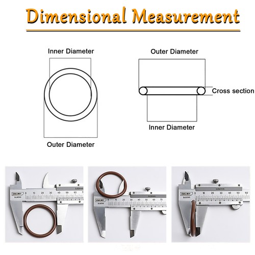 Metric Vitons Rubber FKM O Ring Seals 3mm Cross Section 2mm-494mm ID 8mm-500mmOD