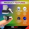 ICBEAMER USB Type-A LED Night Light, Color: Blue | Plug-in Universal Fit Automotive Accessories for Car Interior and Trunk Ambient Atmosphere Lighting