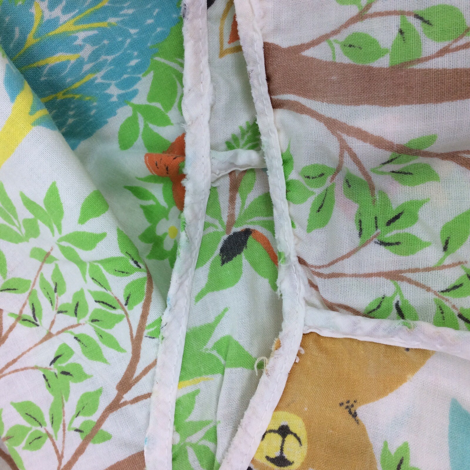 Vintage Smokey The Bear and Friend Fitted Twin Sheet 39 x 75 Mattress Fieldcrest